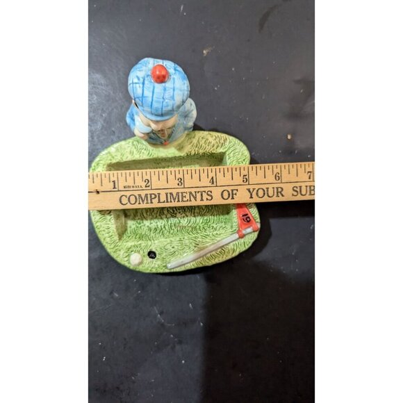 Fitz & Floyd Golfer Business Card Holder trinket dish soap dish - Picture 5 of 6